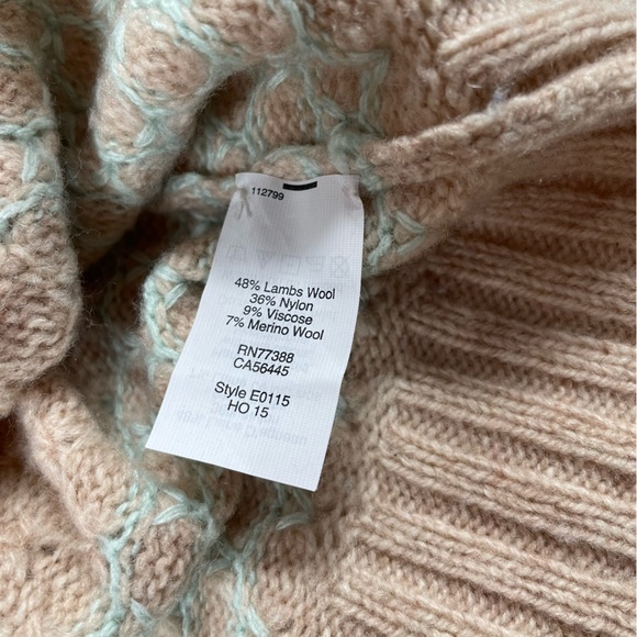 💖5/$25 J.Crew Lambswool Blend Striped Honeycomb Stitch Sweater Women Size S - Picture 10 of 13